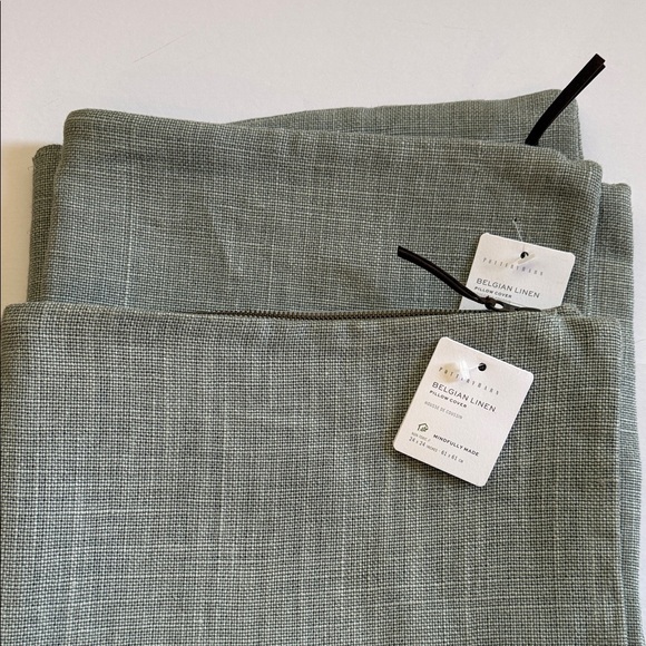 Pottery BarnNWT Agave/ Sage Belgian Linen Pillow covers 24x24 Set of 4